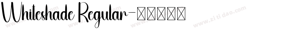 Whiteshade Regular字体转换